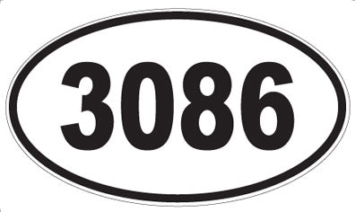 3086 - Oval Sticker