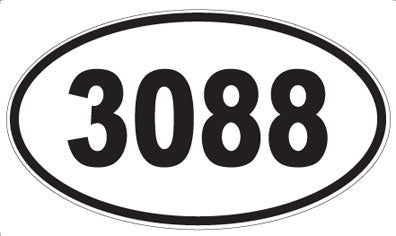 3088 - Oval Sticker