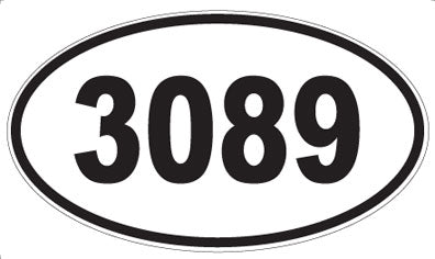 3089 - Oval Sticker