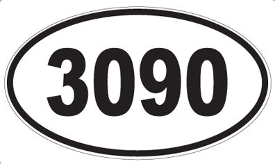 3090 - Oval Sticker