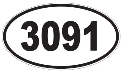 3091 - Oval Sticker