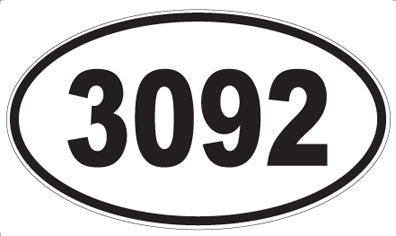 3092 - Oval Sticker