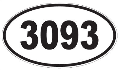 3093 - Oval Sticker