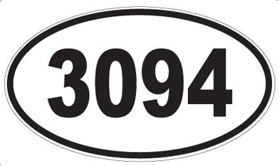 3094 - Oval Sticker