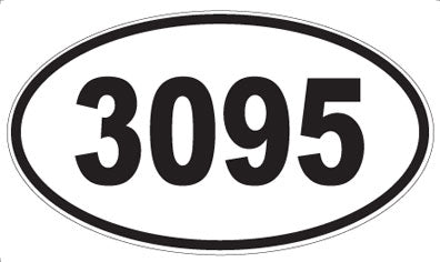 3095 - Oval Sticker