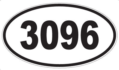 3096 - Oval Sticker