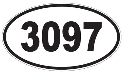 3097 - Oval Sticker