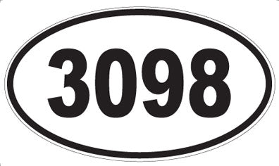 3098 - Oval Sticker