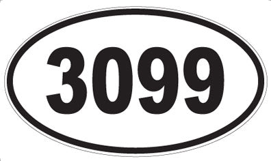 3099 - Oval Sticker