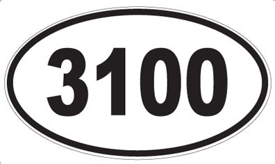 3100 - Oval Sticker