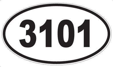 3101 - Oval Sticker