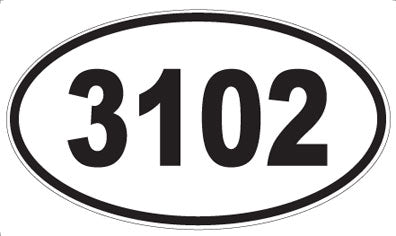3102 - Oval Sticker