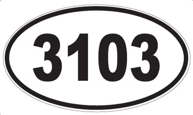 3103 - Oval Sticker