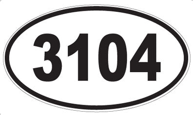 3104 - Oval Sticker
