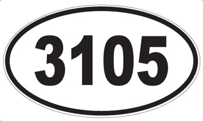 3105 - Oval Sticker