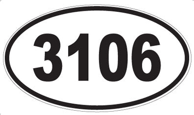 3106 - Oval Sticker