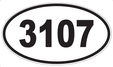 3107 - Oval Sticker