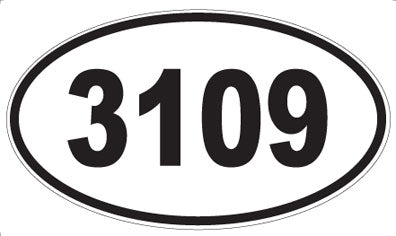3109 - Oval Sticker