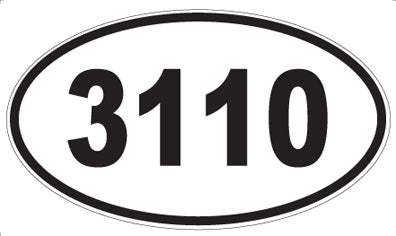3110 - Oval Sticker