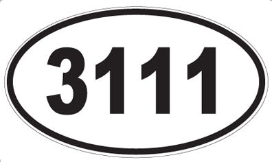 3111 - Oval Sticker
