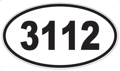 3112 - Oval Sticker