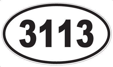 3113 - Oval Sticker