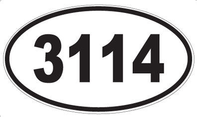3114 - Oval Sticker