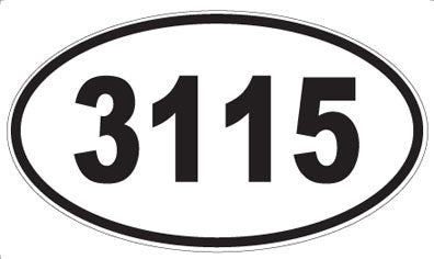 3115 - Oval Sticker
