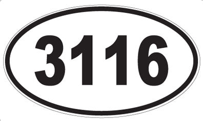 3116 - Oval Sticker