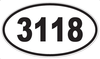 3118 - Oval Sticker