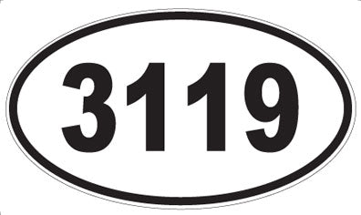 3119 - Oval Sticker