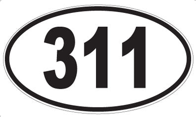 311 - Oval Sticker