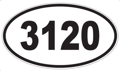 3120 - Oval Sticker