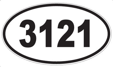 3121 - Oval Sticker