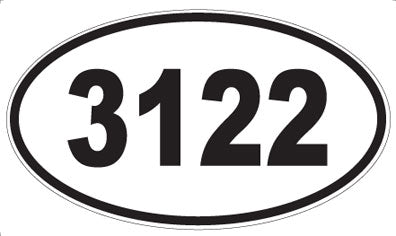3122 - Oval Sticker