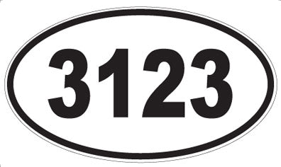 3123 - Oval Sticker