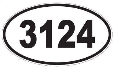 3124 - Oval Sticker