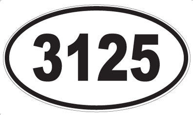 3125 - Oval Sticker