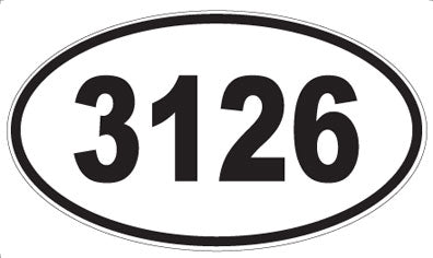 3126 - Oval Sticker