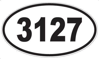 3127 - Oval Sticker