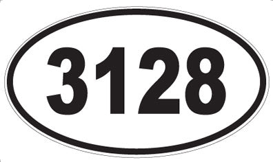 3128 - Oval Sticker