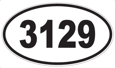 3129 - Oval Sticker