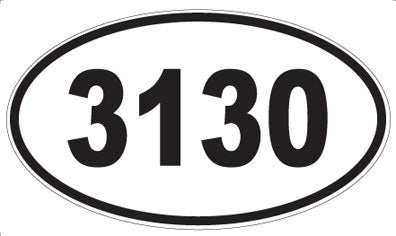 3130 - Oval Sticker