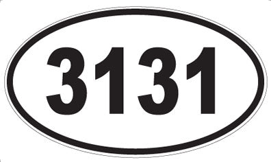 3131 - Oval Sticker