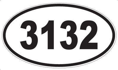 3132 - Oval Sticker