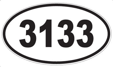 3133 - Oval Sticker
