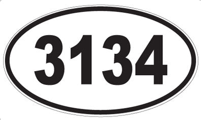 3134 - Oval Sticker