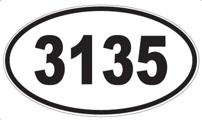 3135 - Oval Sticker