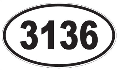 3136 - Oval Sticker