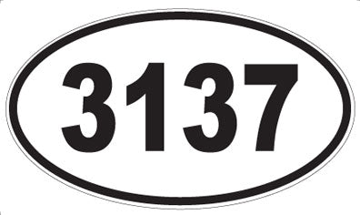 3137 - Oval Sticker